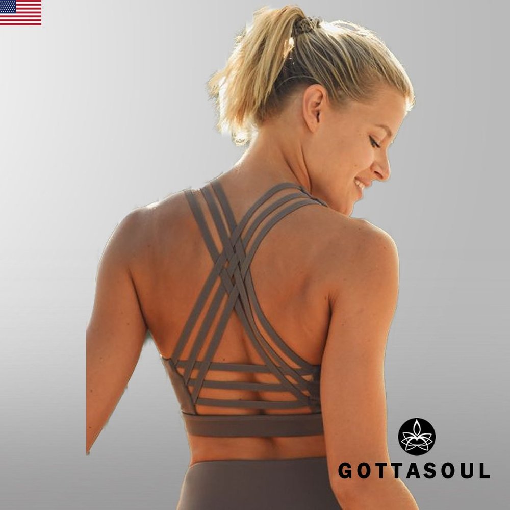 Interlock Criss-Cross Sports Bra Mocha